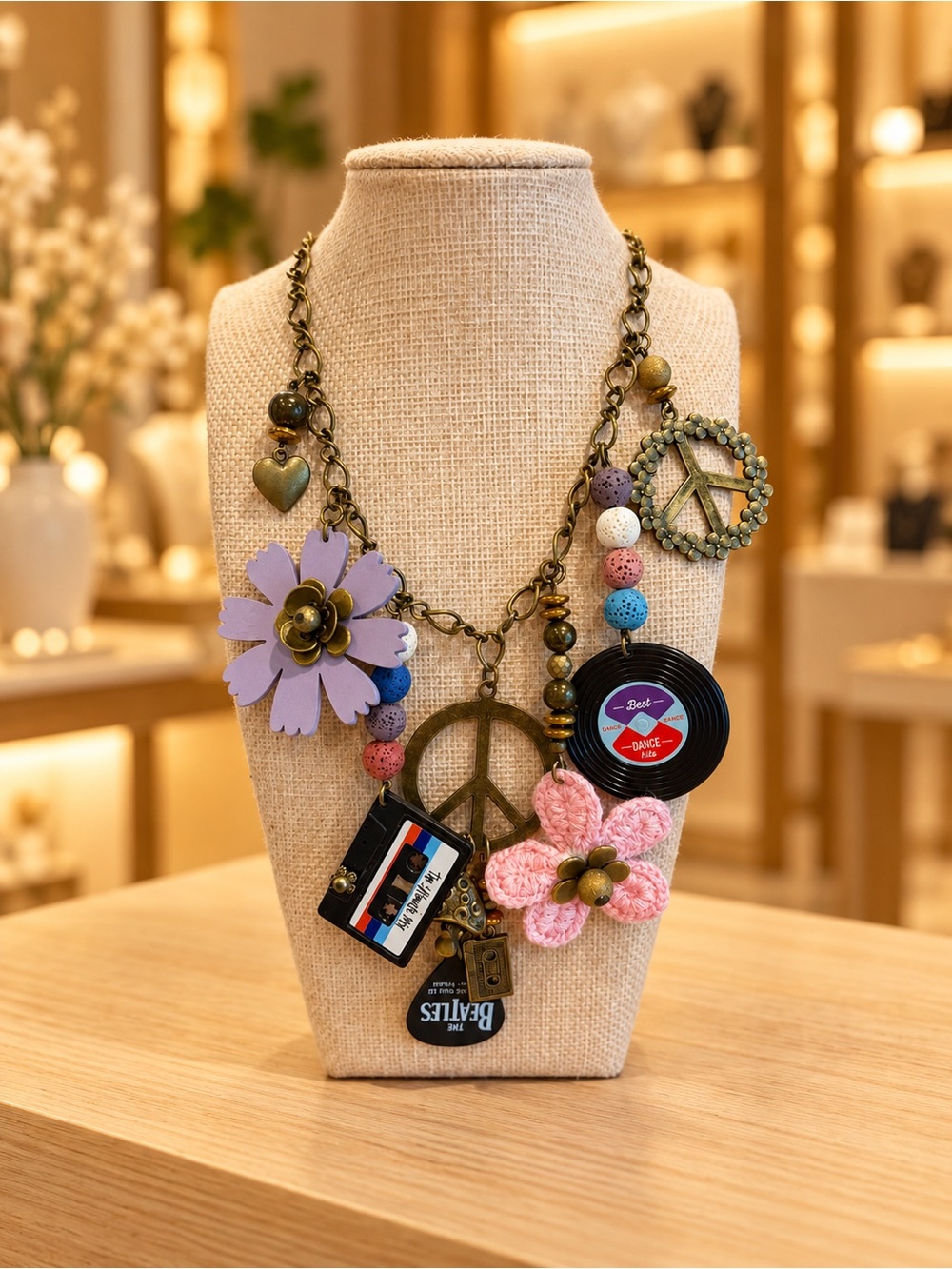Peddler girl Beatles necklace